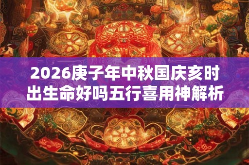 2026庚子年中秋国庆亥时出生命好吗五行喜用神解析