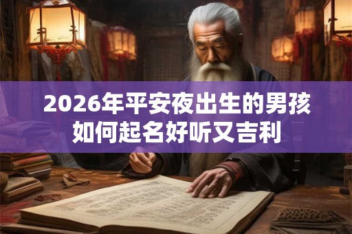 2026年平安夜出生的男孩如何起名好听又吉利 2026年平安夜出生的男孩如何起名好听又吉利