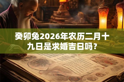 癸卯兔2026年农历二月十九日是求婚吉日吗? 癸卯兔2026年农历二月十九日是求婚吉日吗?