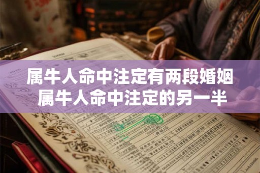 属牛人命中注定有两段婚姻 属牛人命中注定的另一半