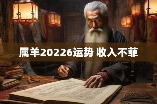 属羊20226运势 收入不菲 属羊20226运势 收入不菲