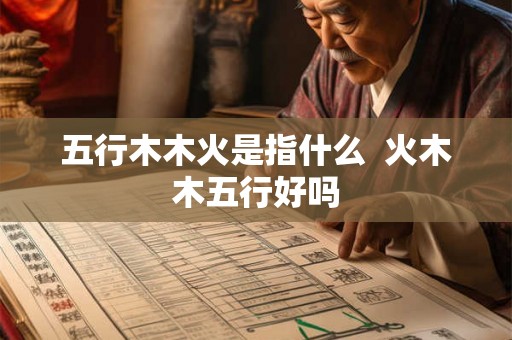 五行木木火是指什么  火木木五行好吗