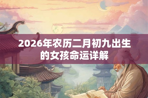 2026年农历二月初九出生的女孩命运详解