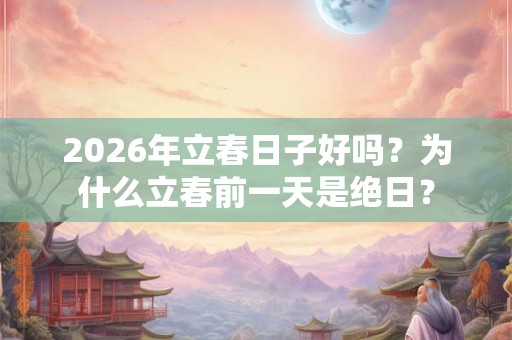 2026年立春日子好吗？为什么立春前一天是绝日？