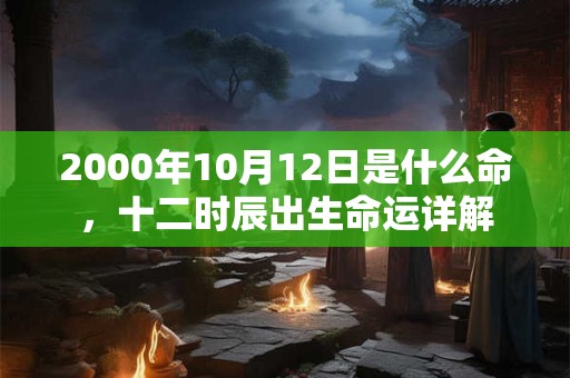 2000年10月12日是什么命，十二时辰出生命运详解