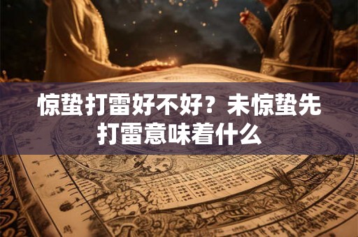 惊蛰打雷好不好？未惊蛰先打雷意味着什么