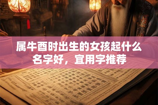 属牛酉时出生的女孩起什么名字好，宜用字推荐