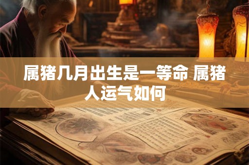 属猪几月出生是一等命 属猪人运气如何