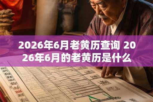 2026年6月老黄历查询 2026年6月的老黄历是什么 2026年6月老黄历查询 2026年6月的老黄历是什么