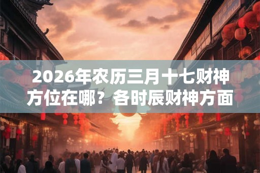 2026年农历三月十七财神方位在哪？各时辰财神方面