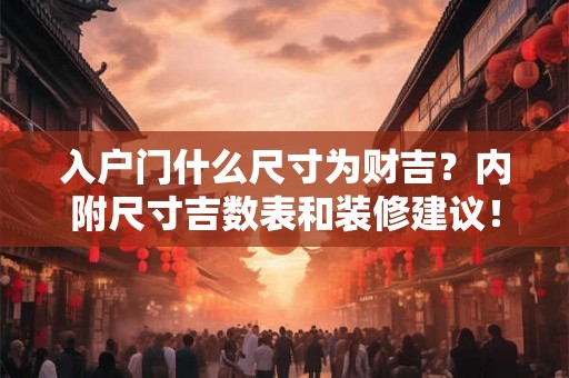 入户门什么尺寸为财吉？内附尺寸吉数表和装修建议！