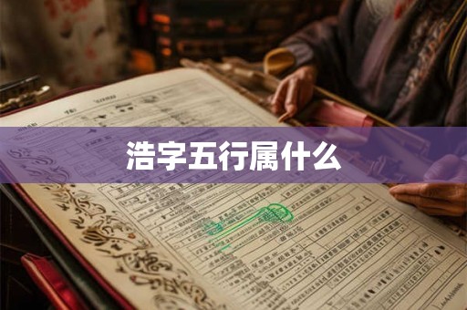浩字五行属什么