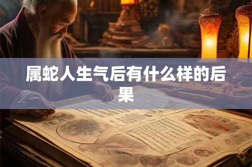 属蛇人生气后有什么样的后果