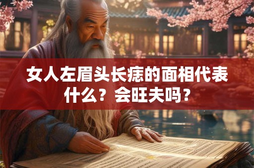 女人左眉头长痣的面相代表什么?会旺夫吗? 女人左眉头长痣的面相代表什么?会旺夫吗?