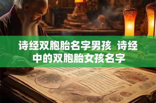 诗经双胞胎名字男孩  诗经中的双胞胎女孩名字