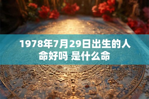1978年7月29日出生的人命好吗 是什么命