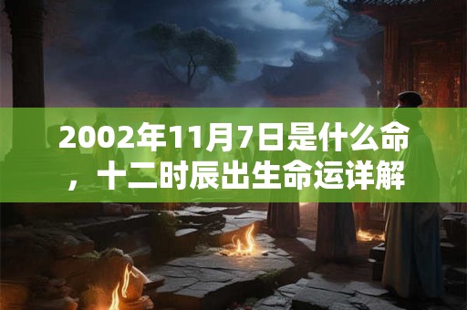 2002年11月7日是什么命,十二时辰出生命运详解 2002年11月7日是什么命,十二时辰出生命运详解