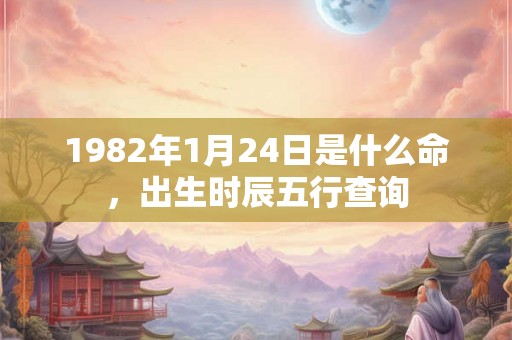 1982年1月24日是什么命，出生时辰五行查询
