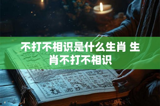 不打不相识是什么生肖 生肖不打不相识 不打不相识是什么生肖 生肖不打不相识