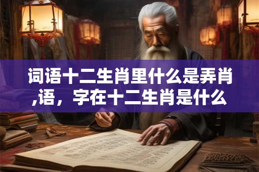 词语十二生肖里什么是弄肖,语，字在十二生肖是什么动物