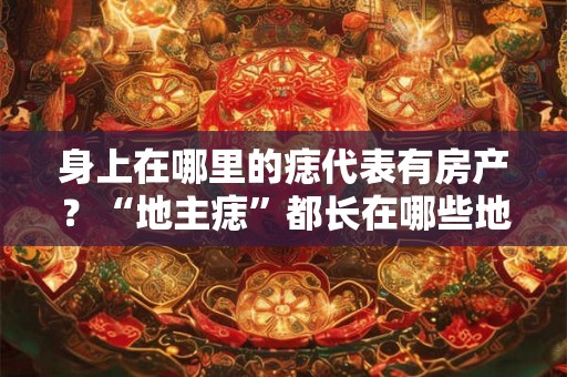 身上在哪里的痣代表有房产？“地主痣”都长在哪些地方？