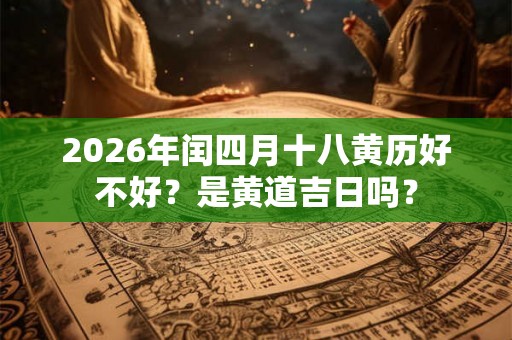 2026年闰四月十八黄历好不好？是黄道吉日吗？