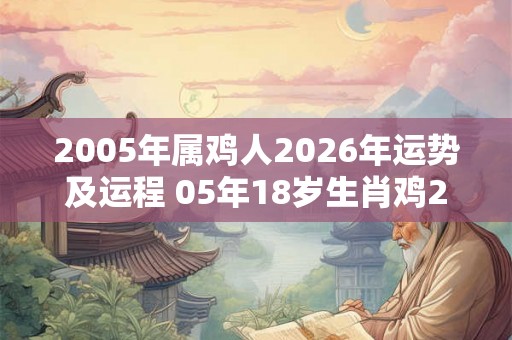 2005年属鸡人2026年运势及运程 05年18岁生肖鸡2026年每月运势