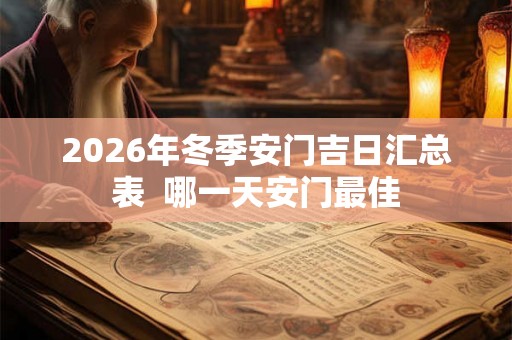 2026年冬季安门吉日汇总表  哪一天安门最佳