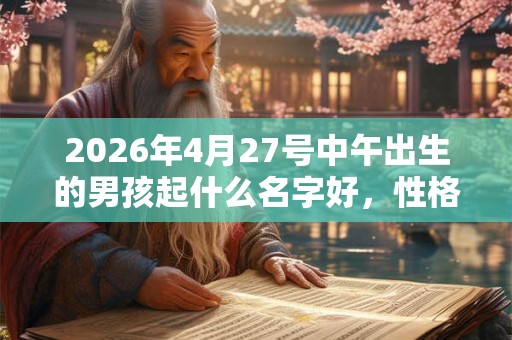 2026年4月27号中午出生的男孩起什么名字好，性格怎么样？