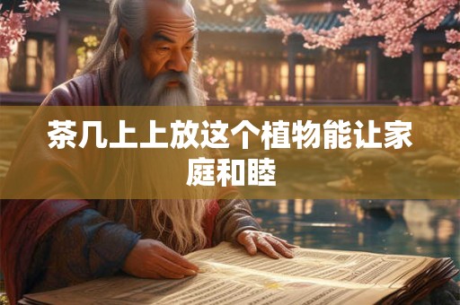 茶几上上放这个植物能让家庭和睦