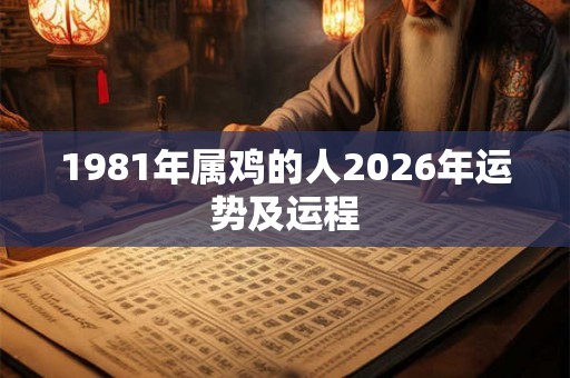 1981年属鸡的人2026年运势及运程