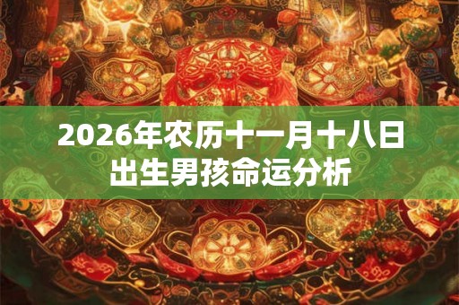 2026年农历十一月十八日出生男孩命运分析