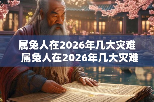 属兔人在2026年几大灾难  属兔人在2026年几大灾难