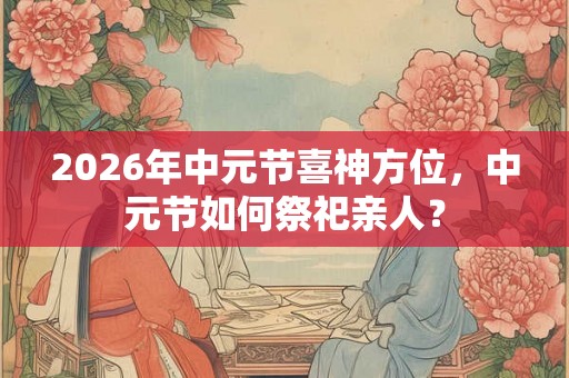 2026年中元节喜神方位，中元节如何祭祀亲人？