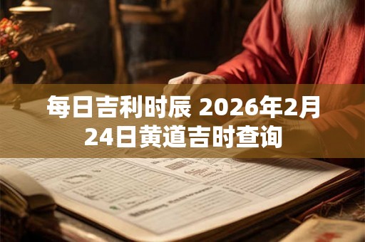 每日吉利时辰 2026年2月24日黄道吉时查询