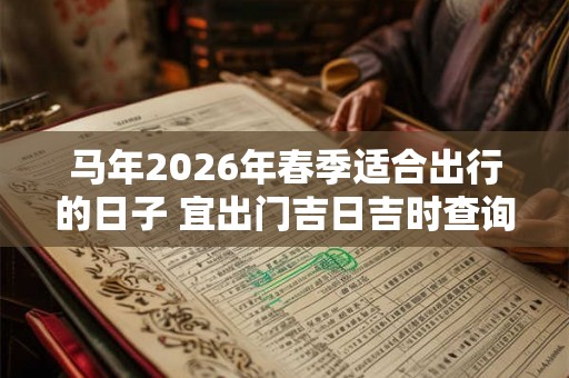 马年2026年春季适合出行的日子 宜出门吉日吉时查询