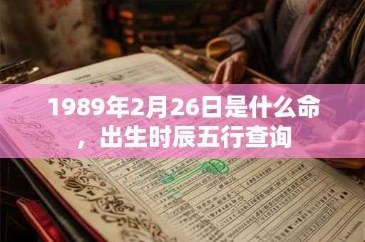 1989年2月26日是什么命，出生时辰五行查询