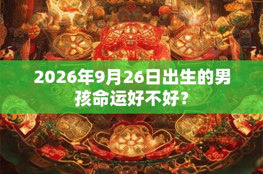 2026年9月26日出生的男孩命运好不好？