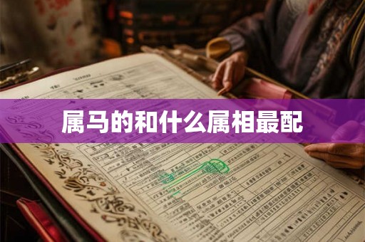 属马的和什么属相最配
