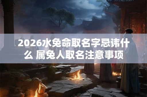 2026水兔命取名字忌讳什么 属兔人取名注意事项