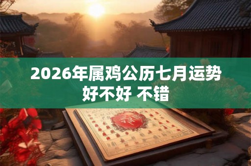 2026年属鸡公历七月运势好不好 不错