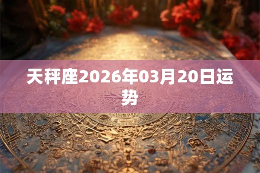天秤座2026年03月20日运势