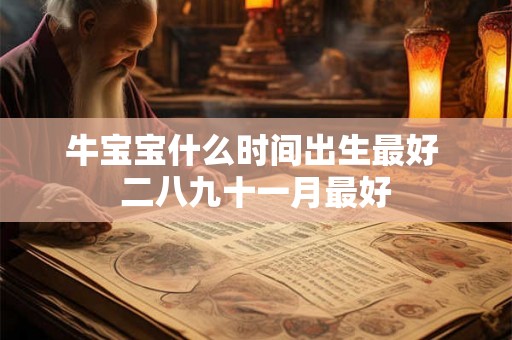 牛宝宝什么时间出生最好 二八九十一月最好