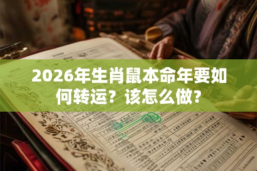 2026年生肖鼠本命年要如何转运？该怎么做？
