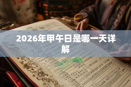 2026年甲午日是哪一天详解