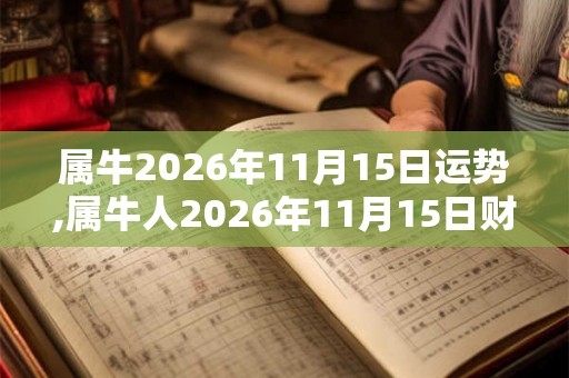 属牛2026年11月15日运势,属牛人2026年11月15日财运,生肖牛2026年11月15日运势