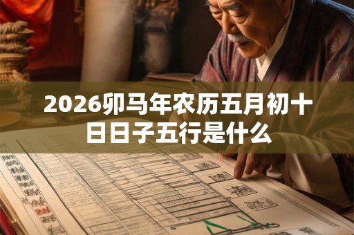 2026卯马年农历五月初十日日子五行是什么