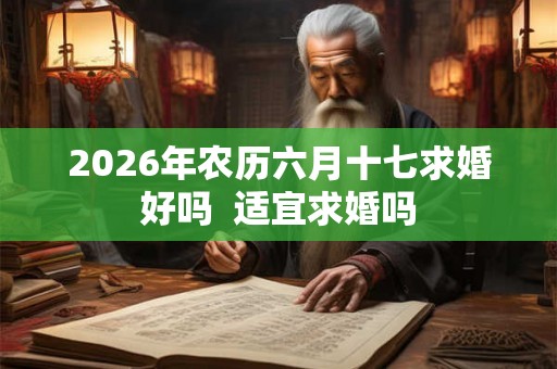 2026年农历六月十七求婚好吗  适宜求婚吗