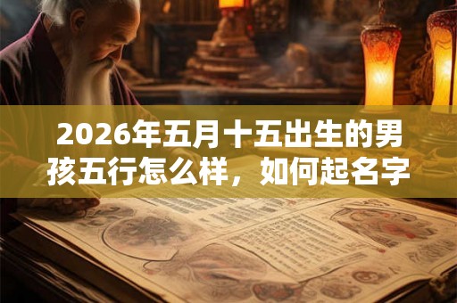 2026年五月十五出生的男孩五行怎么样，如何起名字