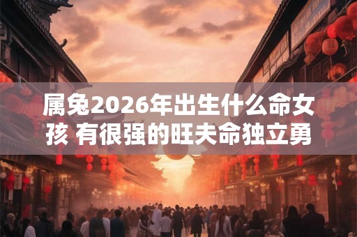 属兔2026年出生什么命女孩 有很强的旺夫命独立勇敢